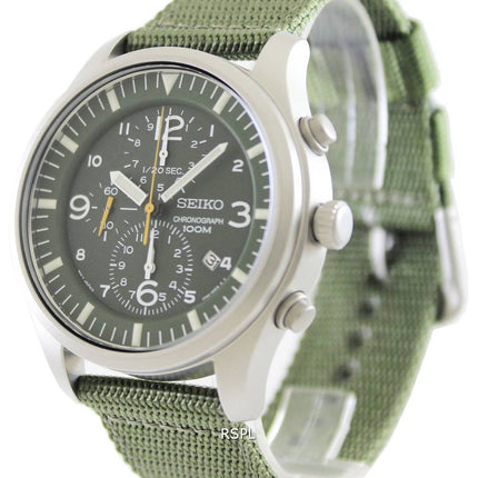 Seiko Chronograph Khaki Nylon rem SNDA27P1 SNDA27P Herreur