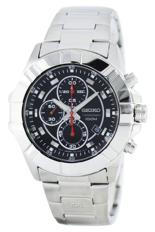 Seiko Herre kvarts Chronograph SNDD73 SNDD73P1 SNDD73P Herreur