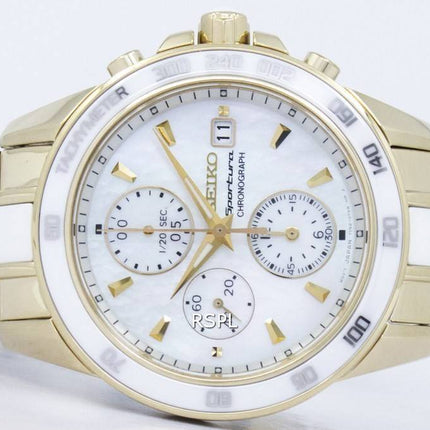 Seiko Sportura Chronograph Quartz Tachymeter SNDX02 SNDX02P1 SNDX02P kvinders Watch