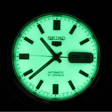 Renoveret Seiko 5 rustfrit stål grøn urskive automatisk SNKK19 SNKK19J1 SNKK19J herreur