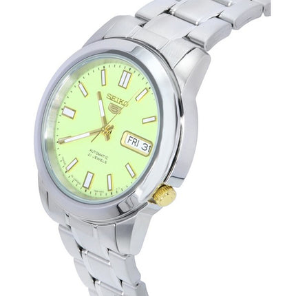 Renoveret Seiko 5 rustfrit stål grøn urskive automatisk SNKK19 SNKK19J1 SNKK19J herreur