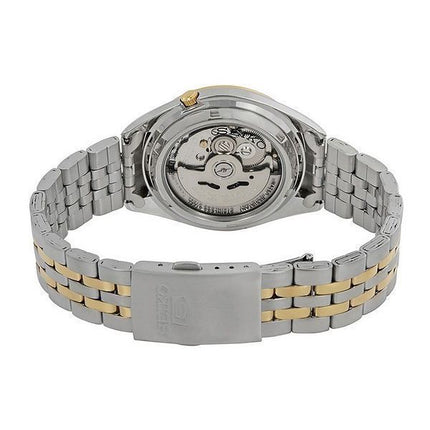 Seiko 5 Tofarvet rustfrit stål hvid skive 21 juveler automatisk SNKL24K1 herreur