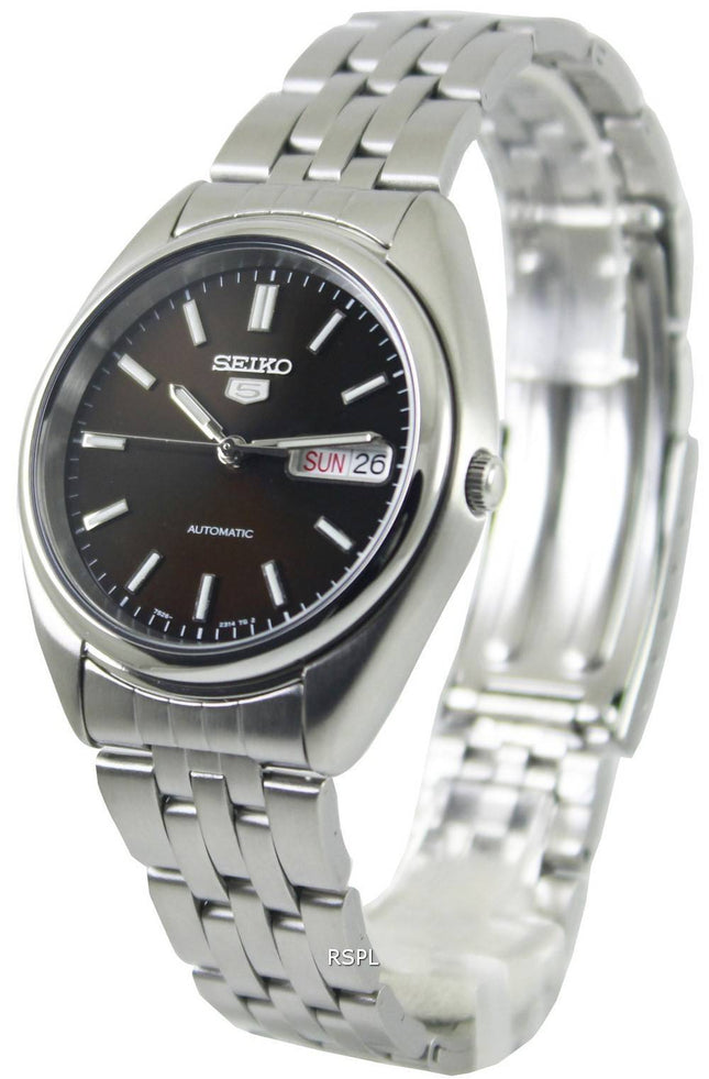 Seiko 5 automatiske sort urskive SNXA13K1 SNXA13K Herreur