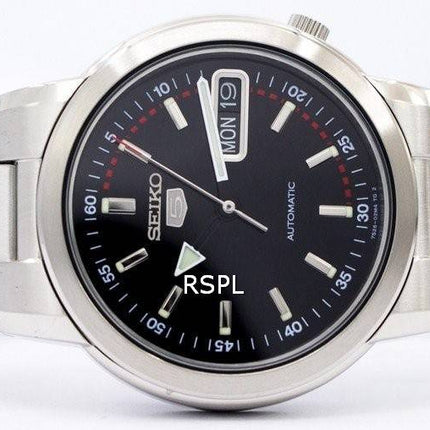 Seiko 5 automatiske sort urskive SNXE99 SNXE99K1 SNXE99K Herreur