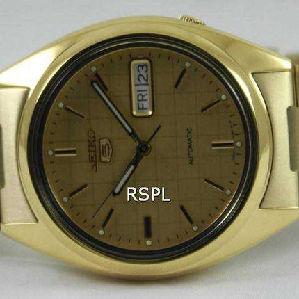 Renoveret Seiko 5 automatisk guld urskive SNXL72K1 SNXL72K herreur