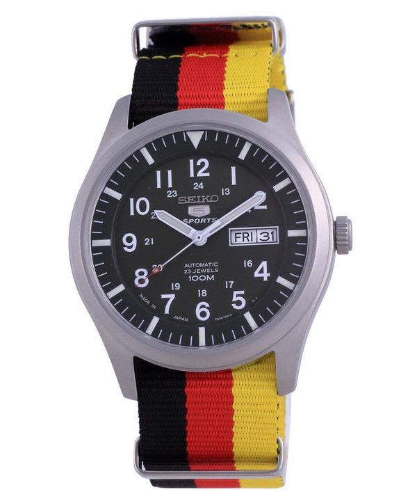 Seiko 5 Sports Automatic Japan Made SNZG09J1-var-NATO26 100M Herreur