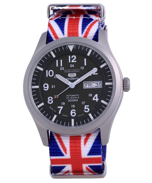 Seiko 5 Sports Automatic Japan Made SNZG09J1-var-NATO28 100M Herreur