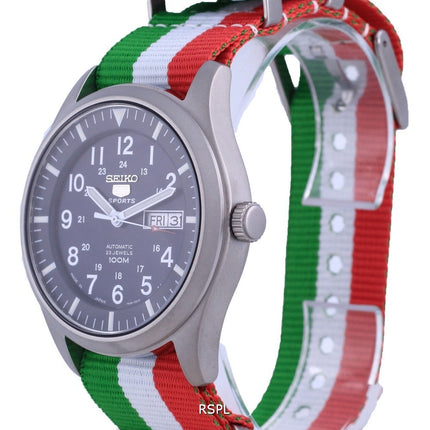 Seiko 5 Sports Automatic Polyester SNZG11J1-var-NATO23 100M Herreur