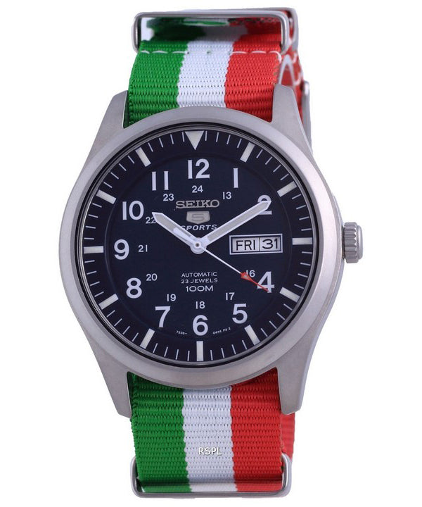 Seiko 5 Sports Automatic Polyester SNZG11K1-var-NATO23 100M Herreur
