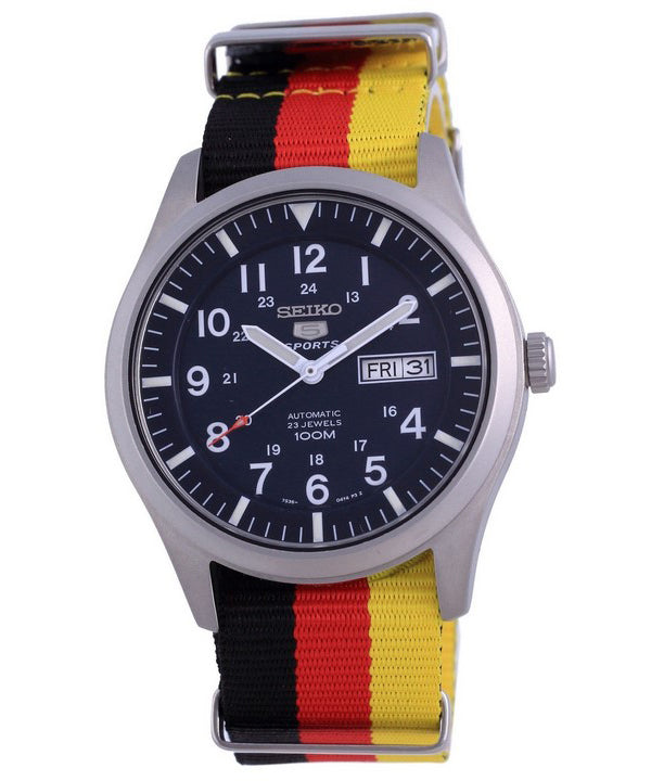 Seiko 5 Sports Automatic Polyester SNZG11K1-var-NATO26 100M Herreur