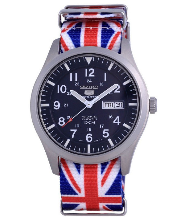 Seiko 5 Sports Automatic Polyester SNZG11K1-var-NATO28 100M Herreur