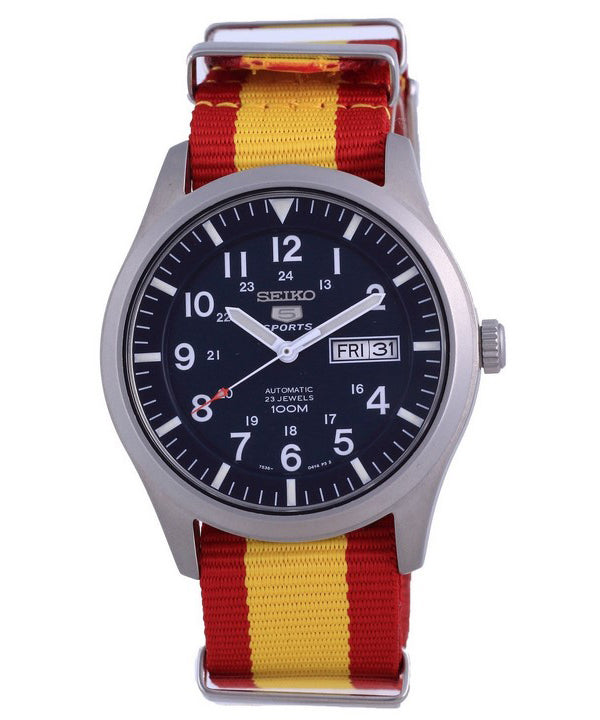 Seiko 5 Sports Automatic Polyester SNZG11K1-var-NATO29 100M Herreur
