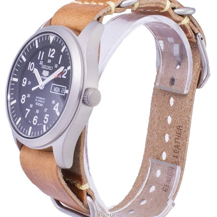 Seiko 5 sport SNZG15K1-LS18 automatisk brun læder rem Herreur