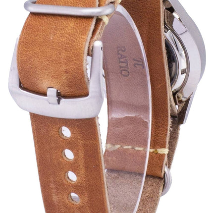 Seiko 5 sport SNZG15K1-LS18 automatisk brun læder rem Herreur