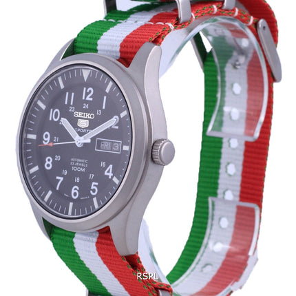 Seiko 5 Sports Automatic Polyester SNZG15K1-var-NATO23 100M Herreur