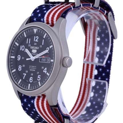 Seiko 5 Sports Automatic Polyester SNZG15K1-var-NATO27 100M Herreur