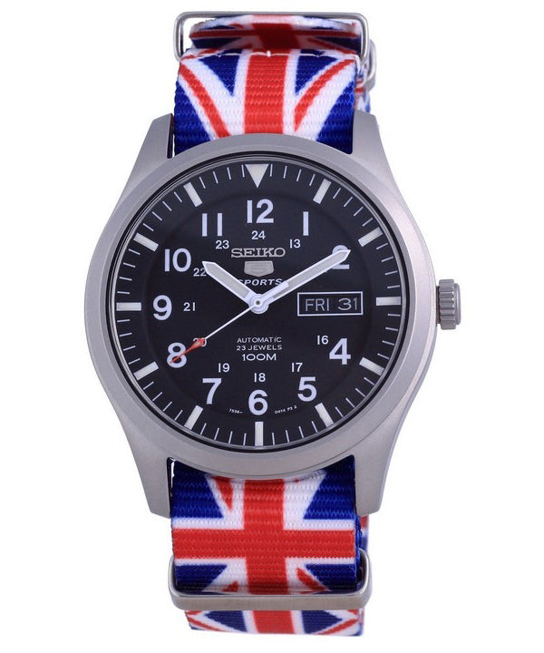 Seiko 5 Sports Automatic Polyester SNZG15K1-var-NATO28 100M Herreur