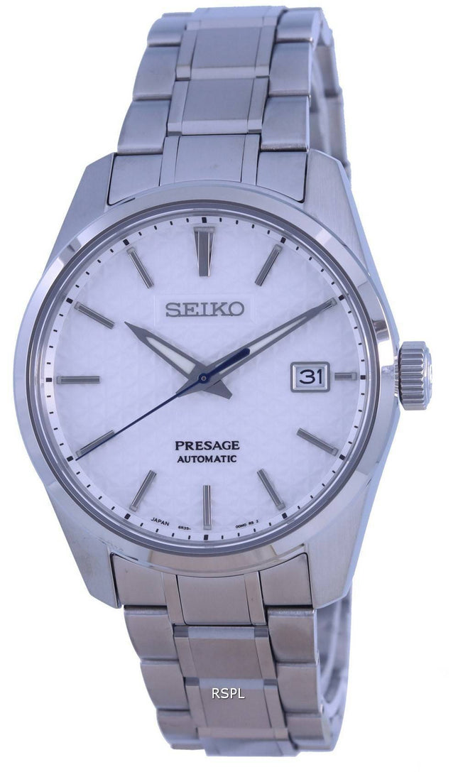 Seiko Presage Sharp Edged White Dial Automatisk SPB165 SPB165J1 SPB165J 100M herreur