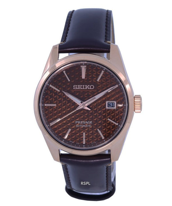 Seiko Presage Sharp Edge Brown Dial Automatisk SPB170 SPB170J1 SPB170J 100M herreur