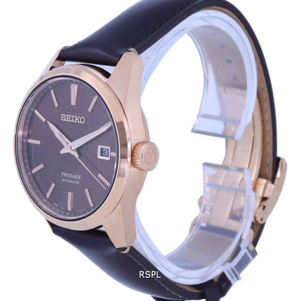 Seiko Presage Sharp Edge Brown Dial Automatisk SPB170 SPB170J1 SPB170J 100M herreur