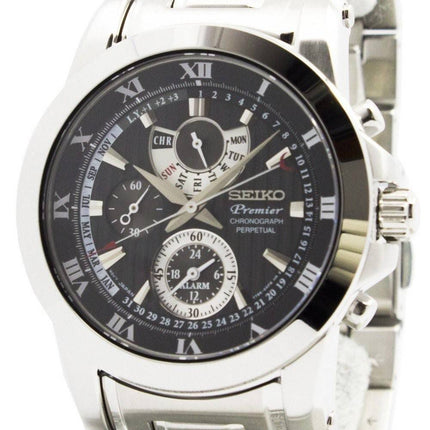 Seiko Premier Chronograph evighedskalender SPC161P1 SPC161P Herreur