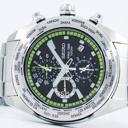 Seiko Premier World Time Alarm Quartz SPL033 SPL033P1 SPL033P Herreur