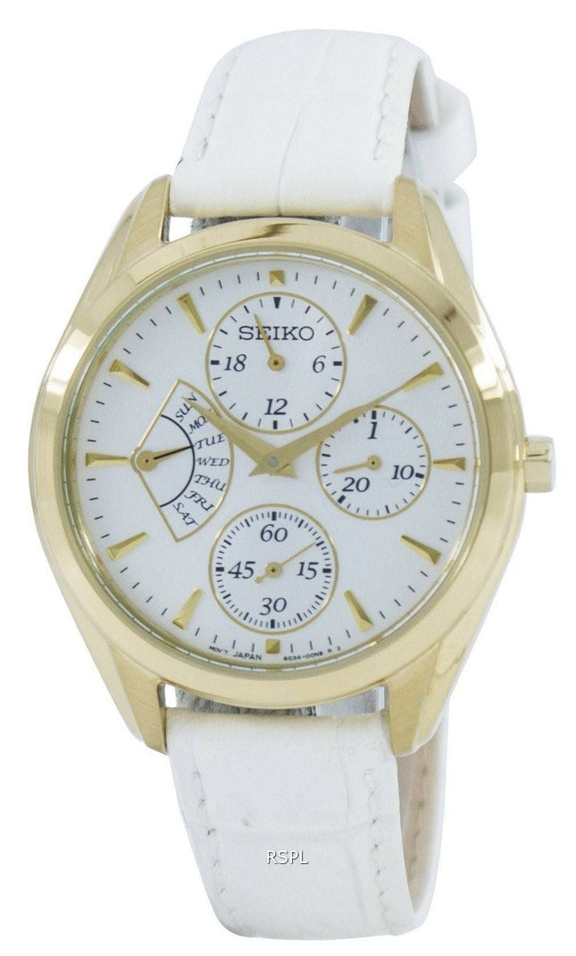 Seiko retrograd kvarts multifunktions SRL048 SRL048P1 SRL048P kvinders Watch