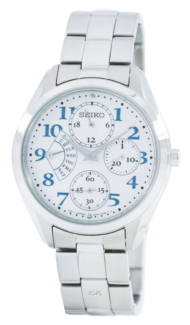 Seiko retrograd kvarts multifunktions SRL051 SRL051P1 SRL051P kvinders Watch