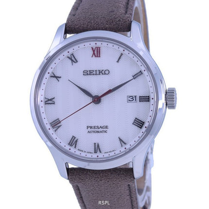 Seiko Presage Zen Garden White Dial LÃ¦derrem Automatisk SRPG25 SRPG25J1 SRPG25J Herreur
