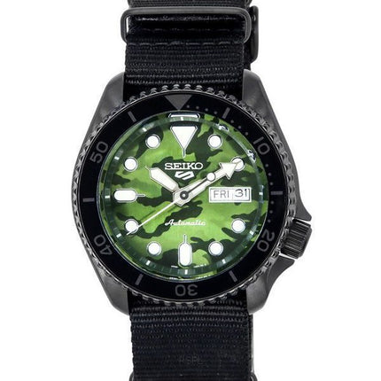 Seiko 5 Sports SKX Street Style Nylonrem Camouflage Skive Automatisk SRPJ37K1 100M herreur