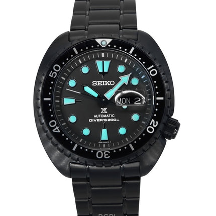 Seiko Prospex Black Series Night Vision Turtle Black Dial Automatisk dykker SRPK43K1 200M herreur