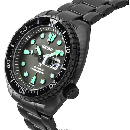 Seiko Prospex Black Series Night Vision Turtle Black Dial Automatisk dykker SRPK43K1 200M herreur