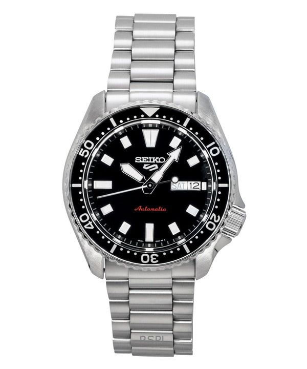 Seiko 5 Sports SKX Redux rustfrit stål sort urskive automatisk SRPL85K1 100M herreur