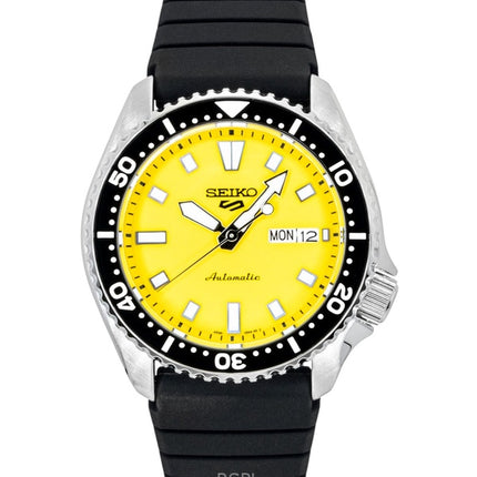 Seiko 5 Sports SKX Redux silikone rem gul urskive automatisk SRPL87K1 100M herreur