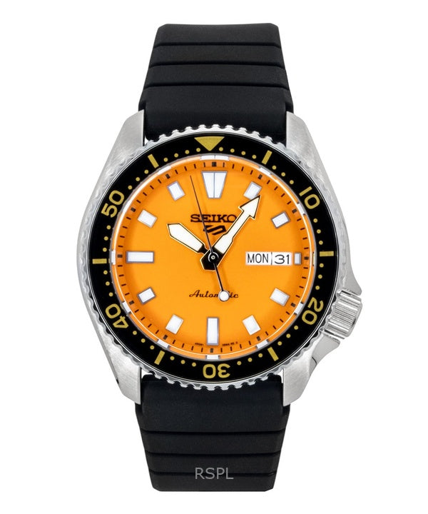 Seiko 5 Sports SKX Redux silikone rem orange urskive automatisk SRPL89K1 100M herreur