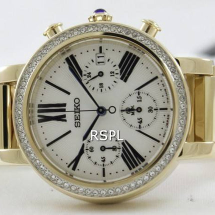 Seiko Chronograph Cabochon krone SRW014P1 SRW014P SRW014 Dame ur