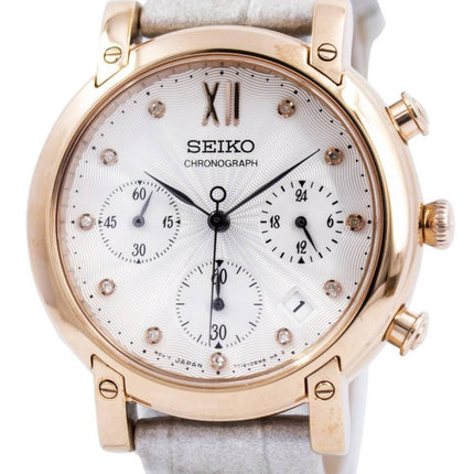 Seiko Chronograph Quartz krystaller SRW834 SRW834P1 SRW834P kvinders Watch