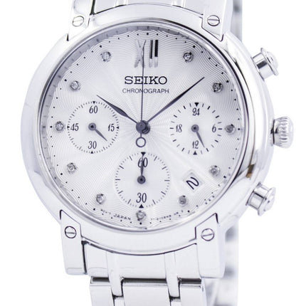 Seiko Chronograph Quartz krystaller SRW837 SRW837P1 SRW837P kvinders Watch