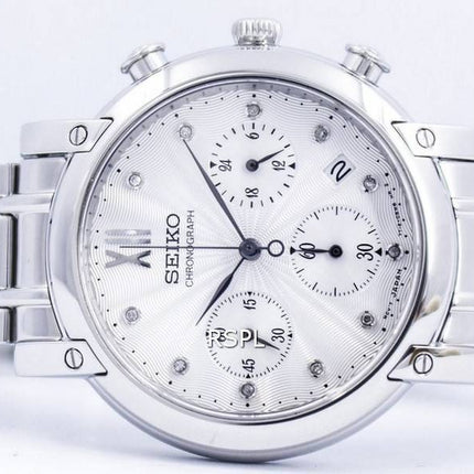 Seiko Chronograph Quartz krystaller SRW837 SRW837P1 SRW837P kvinders Watch