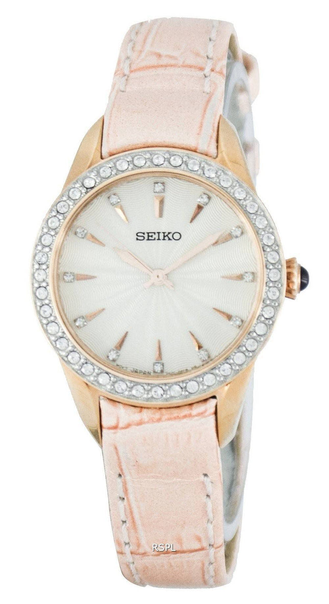 Seiko Quartz Swarovski krystaller SRZ388 SRZ388P1 SRZ388P kvinders Watch