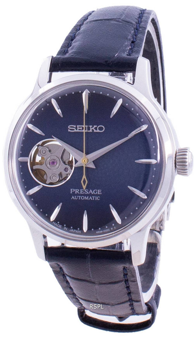 Seiko Presage Automatisk Cocktail Time Blue Moon SSA785 SSA785J1 SSA785J Open Heart Japan Made Dameur