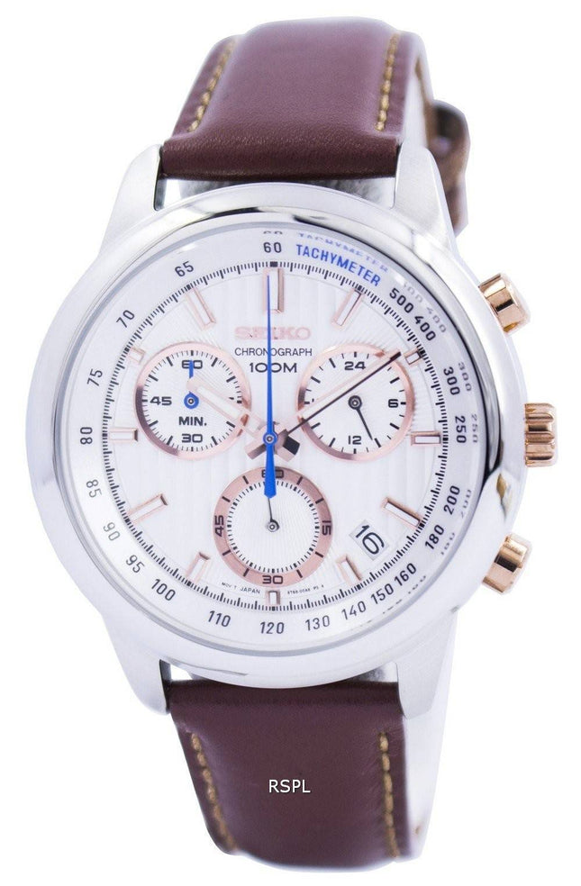 Seiko Chronograph Quartz Tachymeter 100M SSB211 SSB211P1 SSB211P Herreur