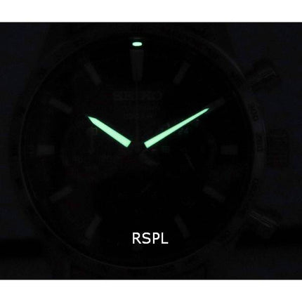 Renoveret Seiko Urban Sports Chronograph sort urskive kvarts SSB413 SSB413P1 SSB413P 100M herreur