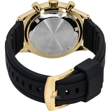Seiko Sport Chronograph Silikonerem Sort Skive Quartz SSB446P1 100M Herreur