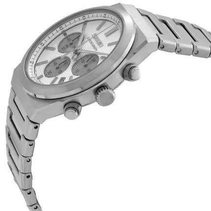Seiko Discover More Classic Chronograph Rustfrit Steel White Dial Quartz SSB451P1 100M herreur