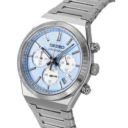 Seiko Conceptual Chronograph Rustfrit Stål Lyseblå Skive Quartz SSB459P1 100M Herreur