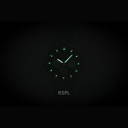 Seiko kronograf rustfrit stål blå urskive kvarts SSB477P1 herreur