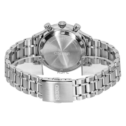 Seiko kronograf rustfrit stål blå urskive kvarts SSB477P1 herreur