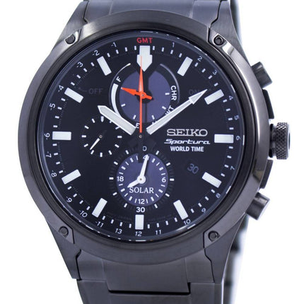 Seiko Sportura verden tid Solar Chronograph SSC481 SSC481P1 SSC481P Herreur