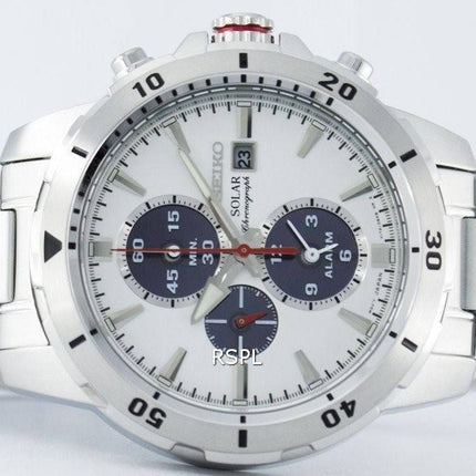 Seiko Solar Chronograph Alarm SSC553 SSC553P1 SSC553P Herreur